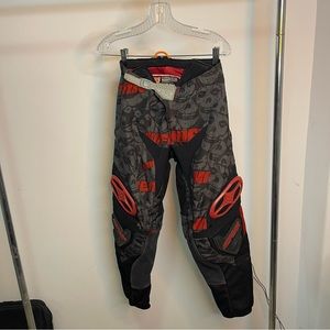 Motocross pants with skull detail